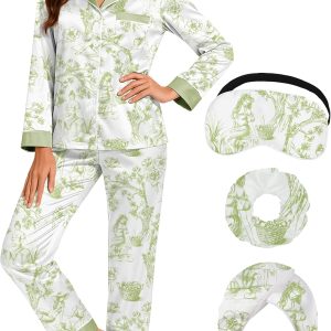 Satin Finish Satin Pajama Set for Women