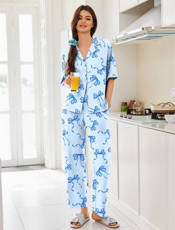 Women Button Down Sleepwear Short - Image 3