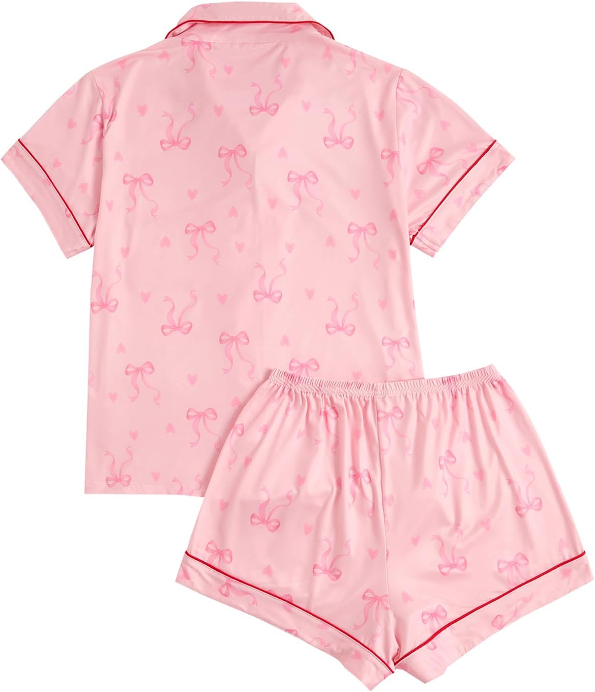 Bow Beach Print Pajama Set - Image 2