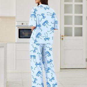 Women Button Down Sleepwear Short