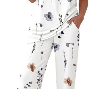 2 Piece Pajamas Set Adjustable Strap Tank