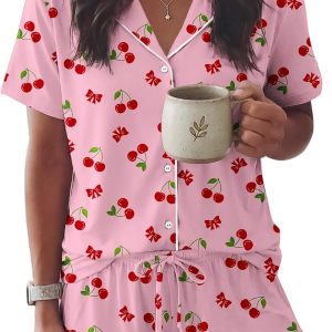 Cute Ruffled Pjs Set Sleepwear