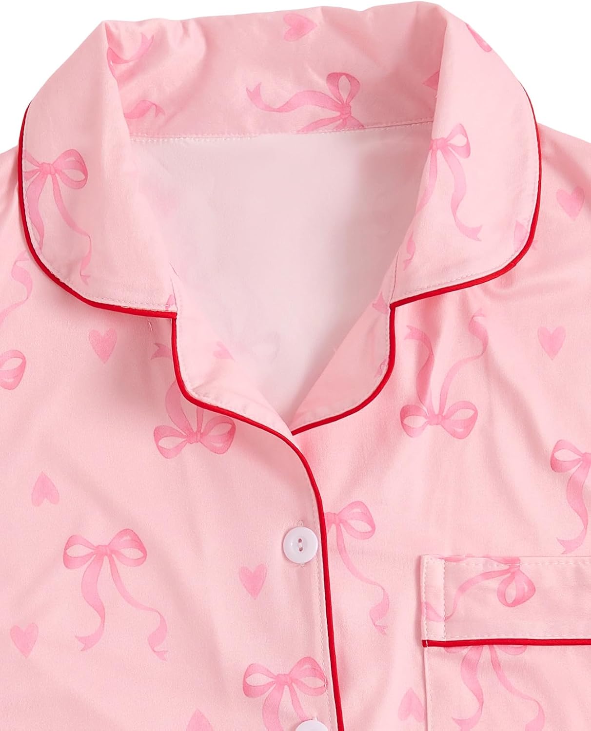 Bow Beach Print Pajama Set - Image 3